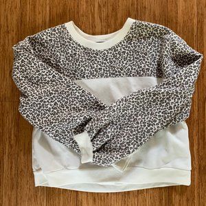 Leopard-Print Crew Neck A&F